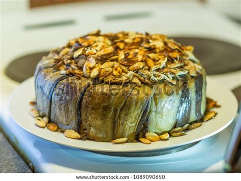 Makloubeh Rice Eggplant Traditional Arabic Palestinian Stock Photo ...