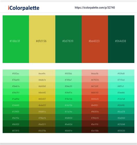 1 Latest Color Schemes with Wattle And Salem Color tone combinations | 2023 | iColorpalette