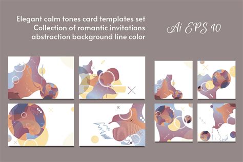 ART painting card templates SET Ai eps 10 (675708) | Backgrounds ...