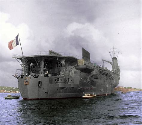 Marine Nationale (French Navy) aircraft carrier Béarn that served in ...