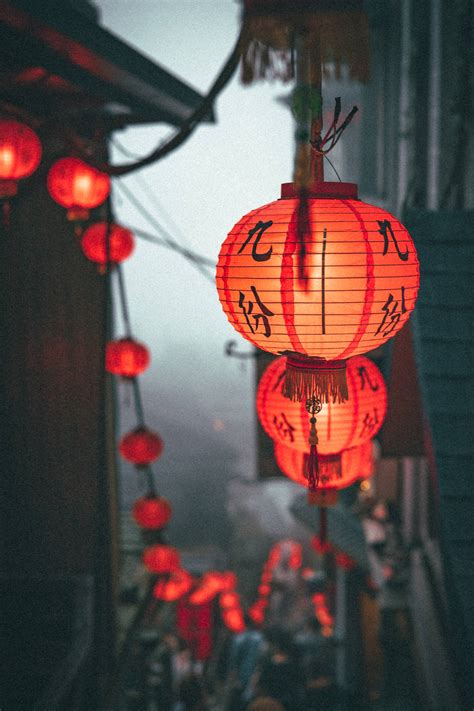 Download Orange Chinese Lanterns Wallpaper | Wallpapers.com