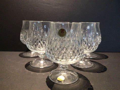 Six German high quality 24% lead crystal brandy glasses by | Etsy