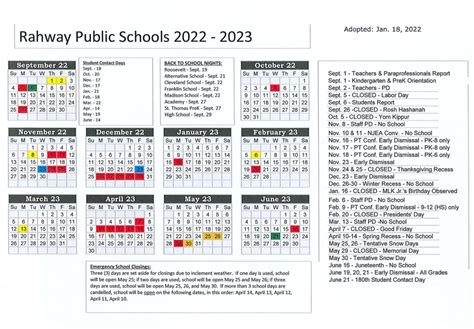 Rahway Public Schools Calendar 2024-2025 - Mycollegepoints