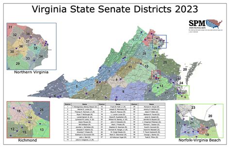 Virginia Political and State Legislative Wall Maps – State Political Maps