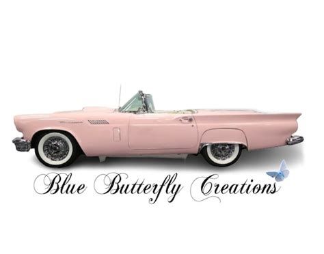 1957 Pink Ford Thunderbird Digital PNG Ford Classic Car PNG - Etsy