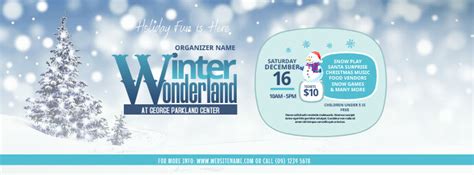 Winter Wonderland Facebook Cover Photo Template | PosterMyWall