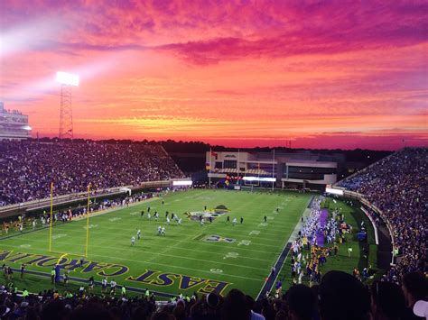 Most beautiful sunset over Dowdy Ficklen Stadium after ECU Football ...