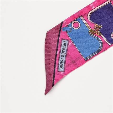 HERMES Silk Camails Twilly Scarf 209285