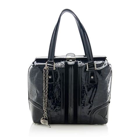 Gucci Patent Leather Treasure Boston Bag