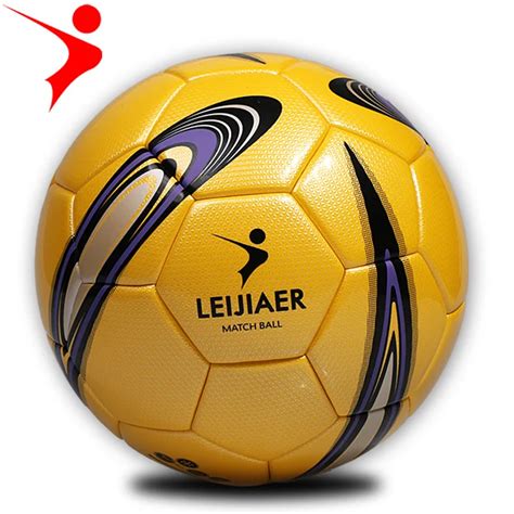 Yellow White Classic Style Men Football Soccer Ball Rubber Material ...