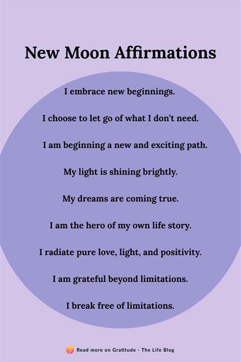 100 New Moon Affirmations for Intentional Beginnings