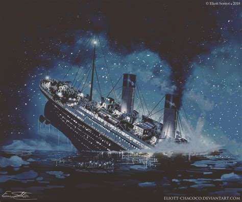 RMS Titanic At Night