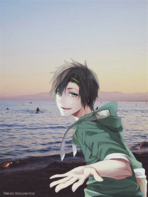 anime, sea, and beach resmi | Anime, Anime art beautiful, Anime boy