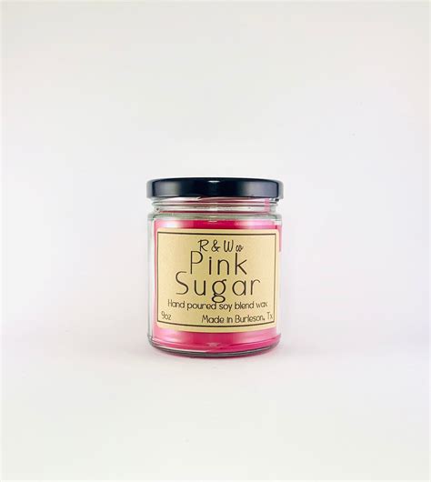 Pink Sugar Candle - Etsy