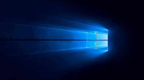 Windows 10 Wallpaper 4K, Dark, Blue background, 5K, 8K