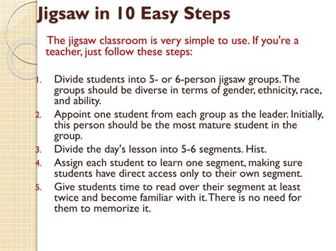 PPT - Jigsaw Technique PowerPoint Presentation, free download - ID:2082341