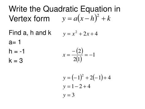 How To Change A Quadratic Equation Into Vertex Form - Tessshebaylo