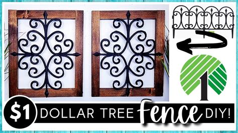 NEW DOLLAR TREE FENCE DIY | Iron Look Garden Fence Craft | Farmhouse Wall Decor | Solid Wood ...