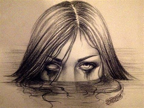 Creepy Girl Drawings