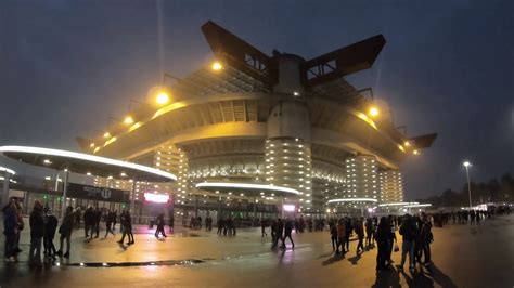 Night View Of San Siro Stadium In Milano Stock Footage SBV-328989896 - Storyblocks