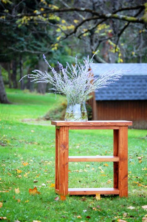 Mini Rustic X Solid Wood Entryway Console Sofa Side End Bedroom Table Space Saver Shelving Unit ...