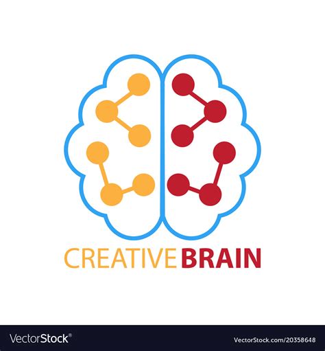 Creative brain logo Royalty Free Vector Image - VectorStock