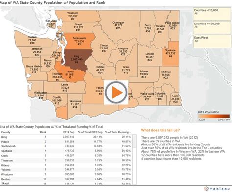 Washington State County Population Map | Washington state counties, Map ...