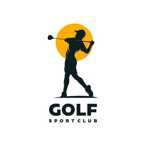 silhouette player Golf swing stick logo design inspiration 34104896 Vector Art at Vecteezy