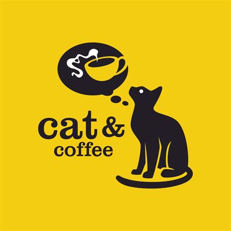 Cat Coffee Logo 7795817 Vector Art at Vecteezy