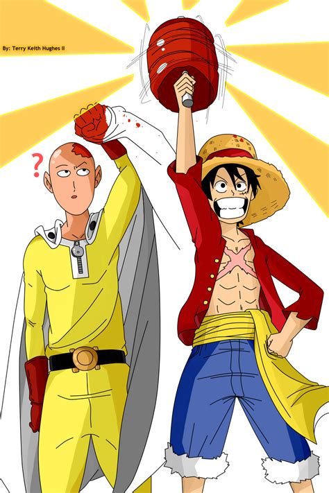 One Punch Man X One Piece (Saitama and Luffy) by FinalBladeINC on ...