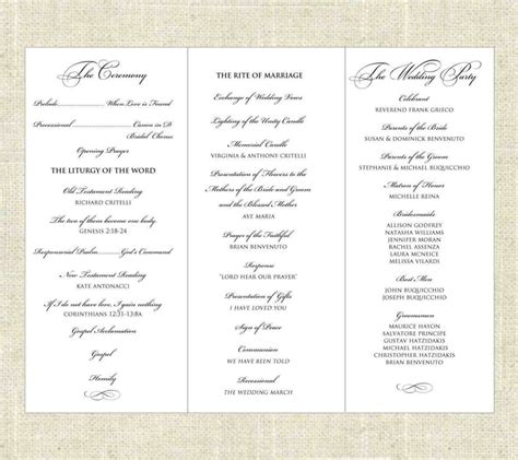 Free Printable Wedding Program Templates Word – Atlanticcityaquarium.com