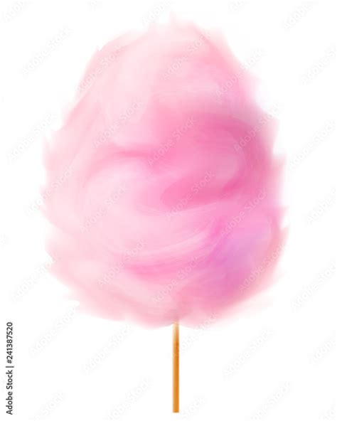 Pink sweet cotton candy, 3D Stock Vector | Adobe Stock