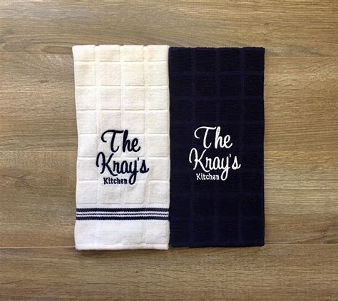 Jen Personalized Kitchen Towel Set | Personalized kitchen, Towel set, Kitchen towel set