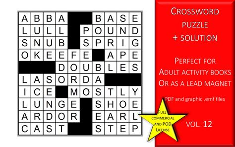 Crossword Puzzle Page with Solutions V12 Graphic by Fleur de Tango ...