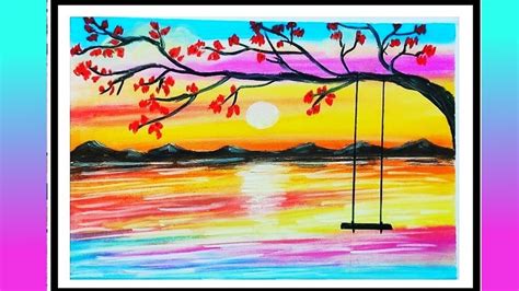 Easy Sunrise Morning Scenery Drawing : Beautiful scenery of the city ...