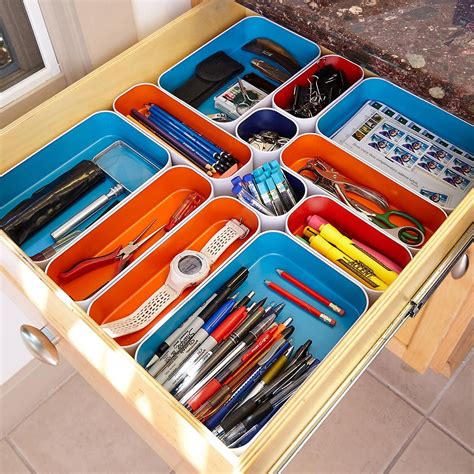 Three by Three Metal Drawer Organizers Set of 4 | Drawer organizers ...