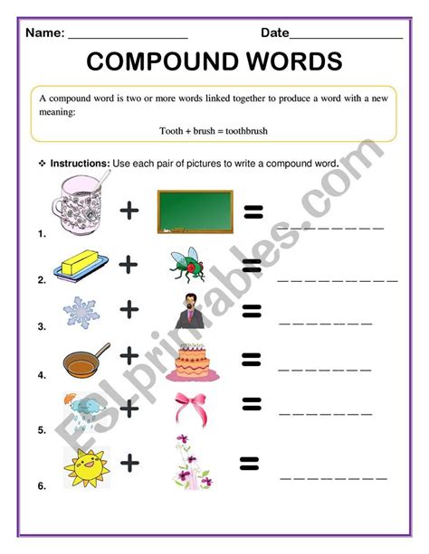 COMPOUND WORDS - ESL worksheet by Yuli_g