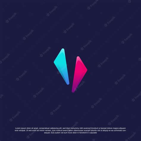 Premium Vector | Colorful letter v logo design