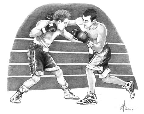 Boxing Match Drawing by Murphy Elliott - Fine Art America