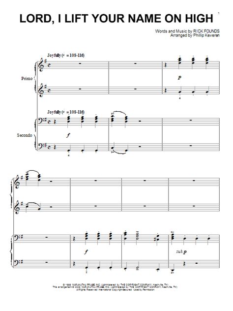 Lord, I Lift Your Name On High | Sheet Music Direct