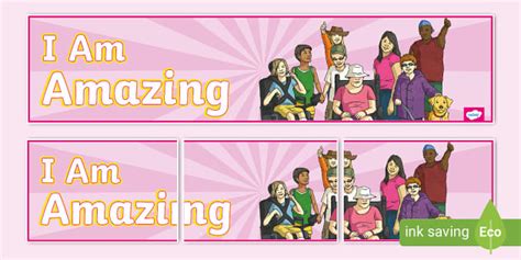 I am Amazing Editable Display Banner (teacher made) - Twinkl