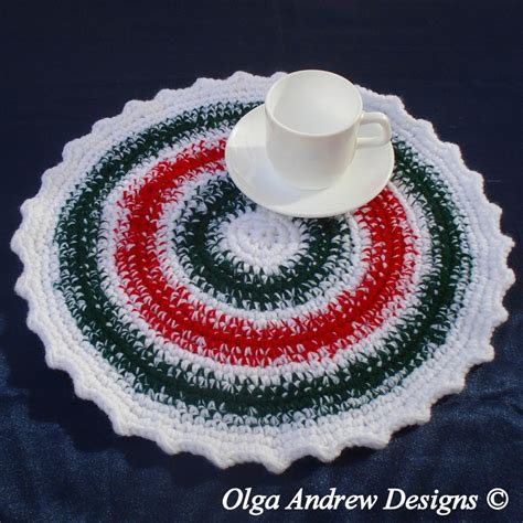 Christmas Placemat Crochet Pattern, Christmas Doily Crochet Pattern ...