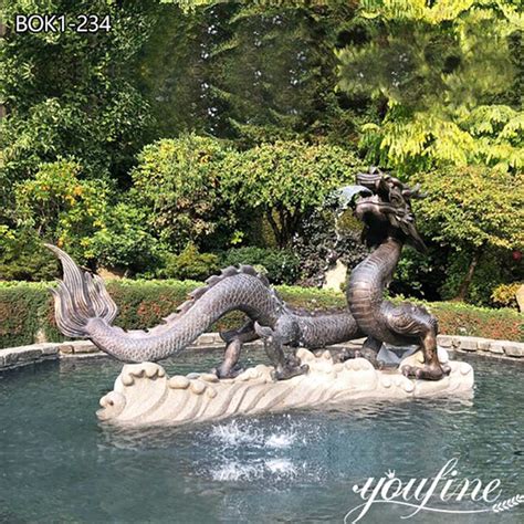 Large Bronze Chinese Dragon Fountain Statue for Pool - YouFine Art ...