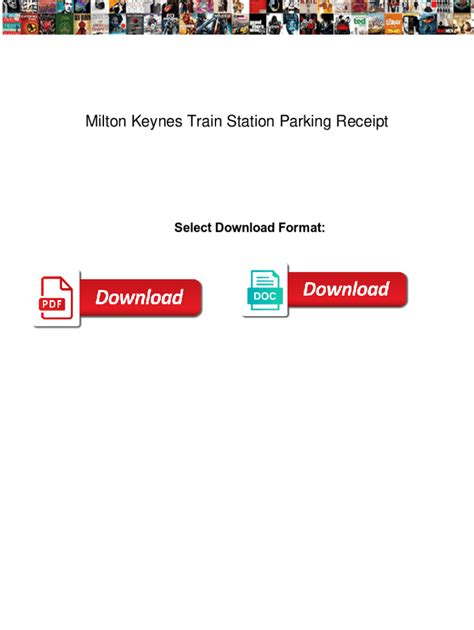 Fillable Online Milton Keynes Train Station Parking Receipt. Milton ...