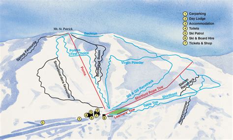 Terrain + Trail Map — Hanmer Springs Ski Area