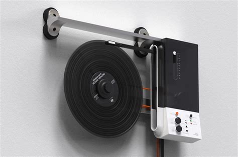 This new vertical turntable attaches to the wall