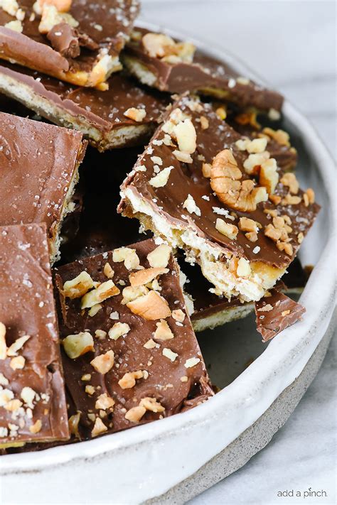 Easy Cracker Toffee Recipe - Add a Pinch