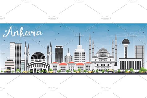 Ankara Skyline | Pre-Designed Illustrator Graphics ~ Creative Market