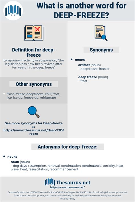 DEEP-FREEZE: 110 Synonyms and 10 Antonyms | Thesaurus.net