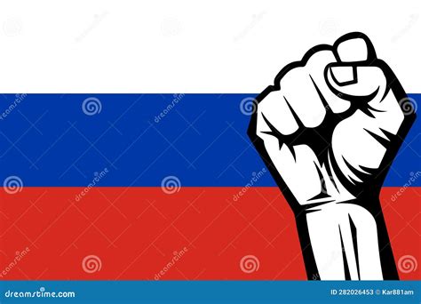 Protest in Russia. Rally in Russia. Russia Flag Concept Protest Banner ...